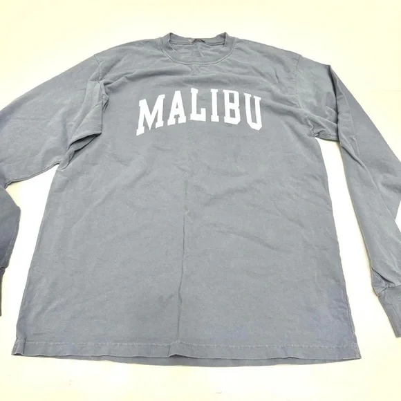 Brandy Melville John Galt Light Blue Malibu Long Sleeve T-Shirt - Picture 5 of 10